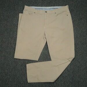 Peter Millar Pants Men 40x32 Khaki Tan Crown Vintage Canvas‎ 5 Pocket Trouser
